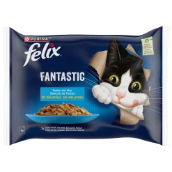 Comida Húmida para Gato Fantastic Peixe em Gelatina