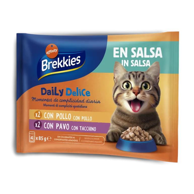 Comida Húmida para Gato Frango e Peru em Molho