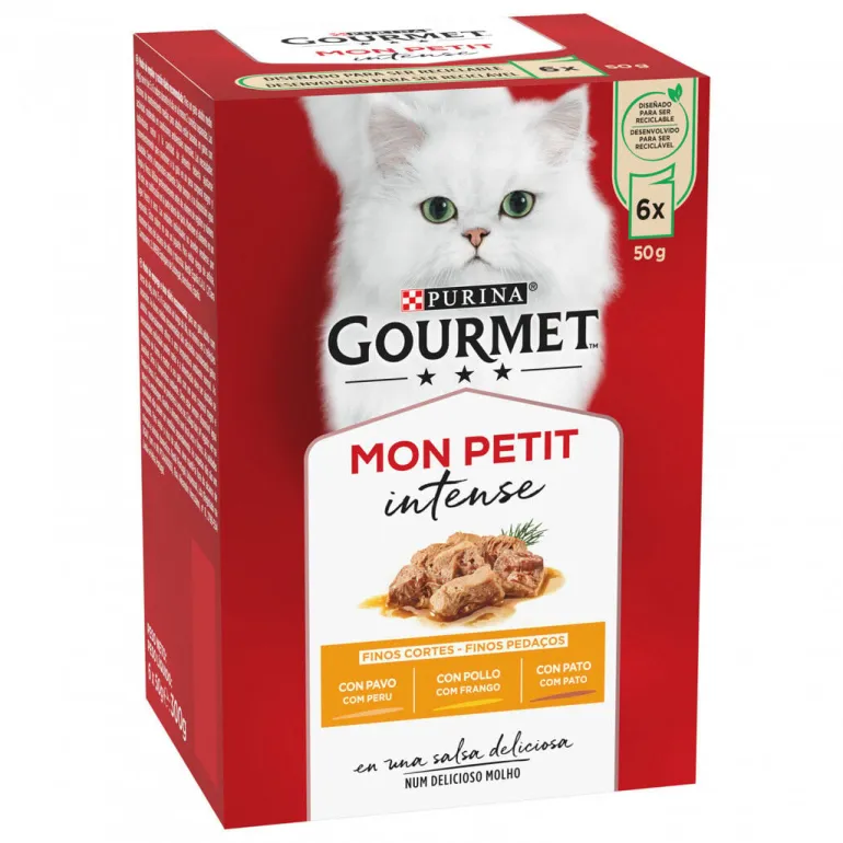 Comida Húmida para Gato Mon Petit com Aves