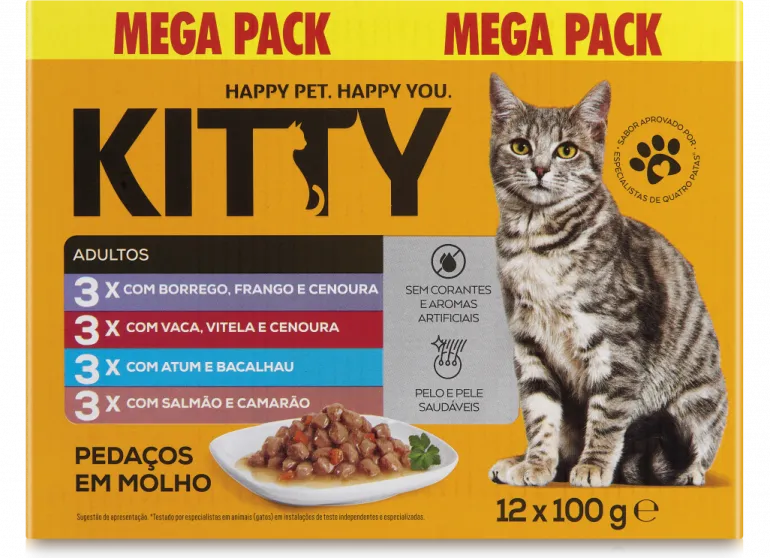 Comida Húmida para Gato Pedaços em Molho Mix
