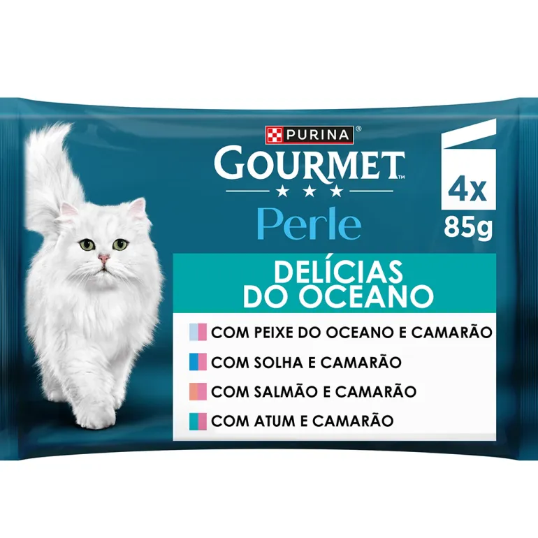 Comida Húmida para Gato Perle Delícias do Oceano