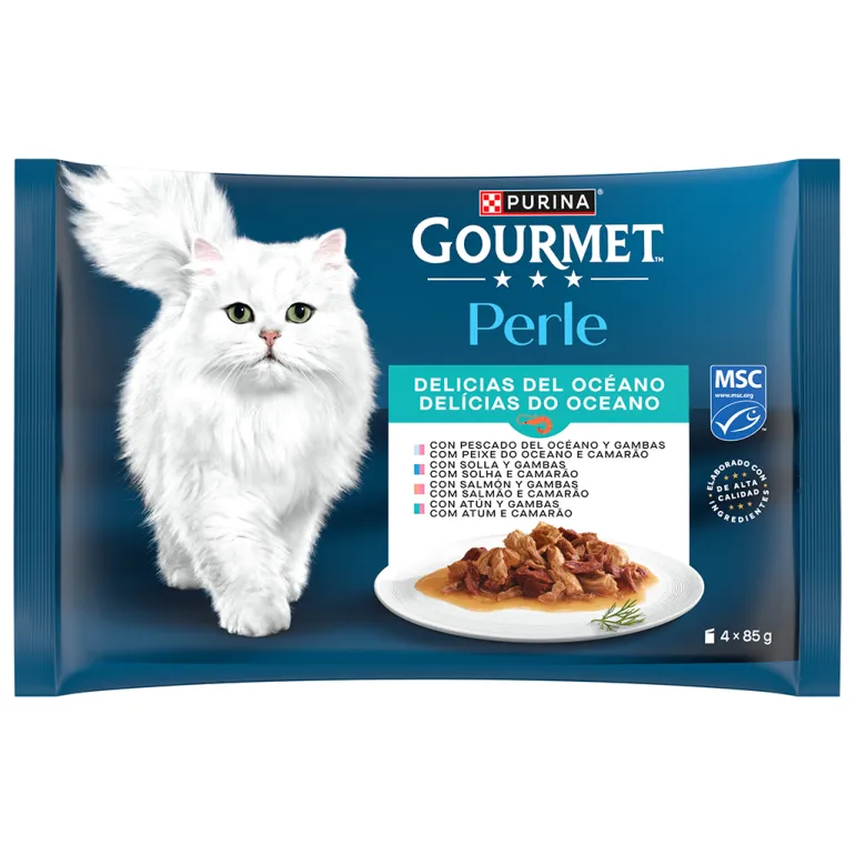 Comida Húmida para Gato Perle Delícias do Oceano