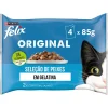 Comida Húmida para Gato Seleção de Peixes em Gelatina