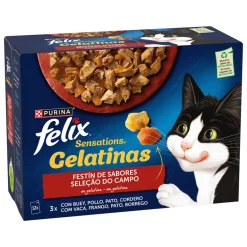 Comida Húmida para Gato Sensations Seleção do Campo em Gelatina