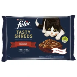 Comida Húmida para Gato Tasty Shreds Vaca e Frango