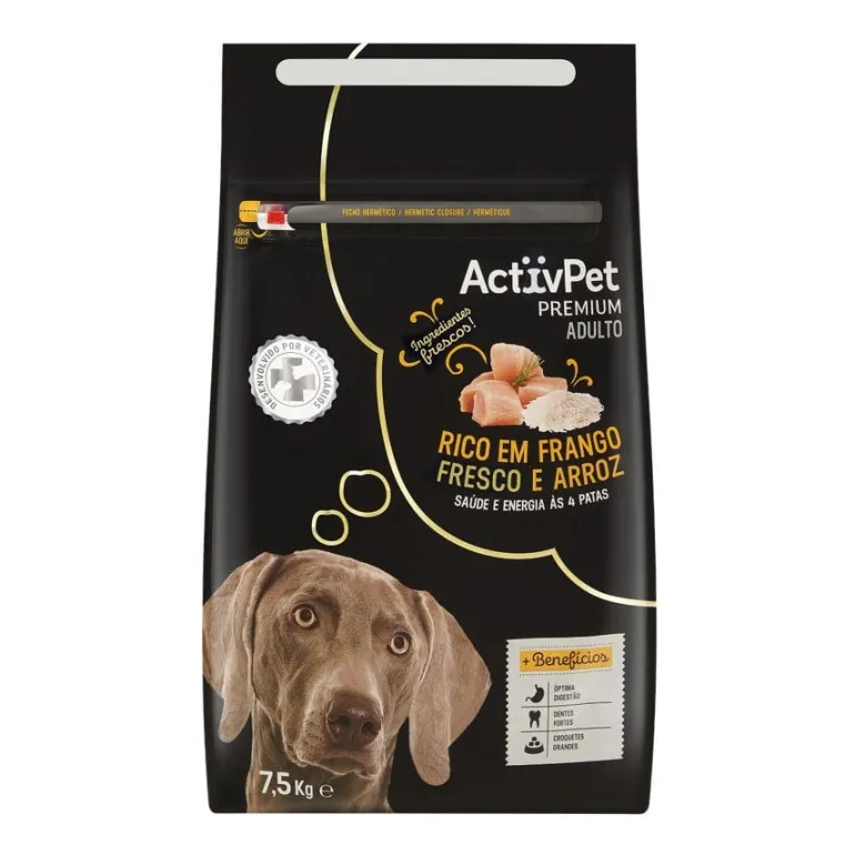 Comida Seca para Cão Adulto Premium com Frango e Arroz