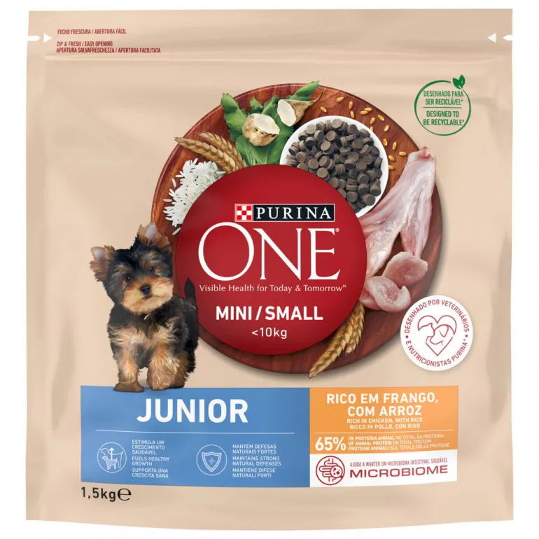 Comida Seca para Cão Mini Júnior com Frango