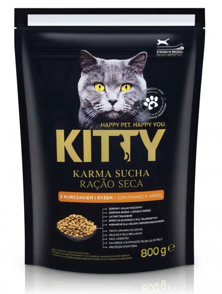 Comida Seca para Gato com Frango e Arroz