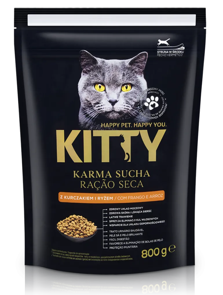 Comida Seca para Gato com Frango e Arroz