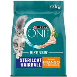 Comida Seca para Gato Esterilizado Bolas de Pêlo com Frango