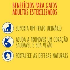 Comida Seca para Gato Esterilizado com Frango e Peru