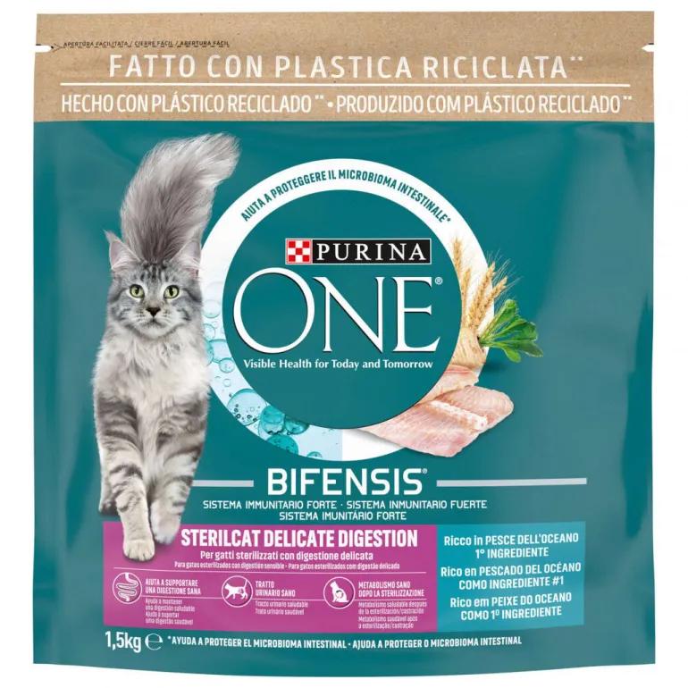 Comida Seca para Gato Esterilizado com Peixe