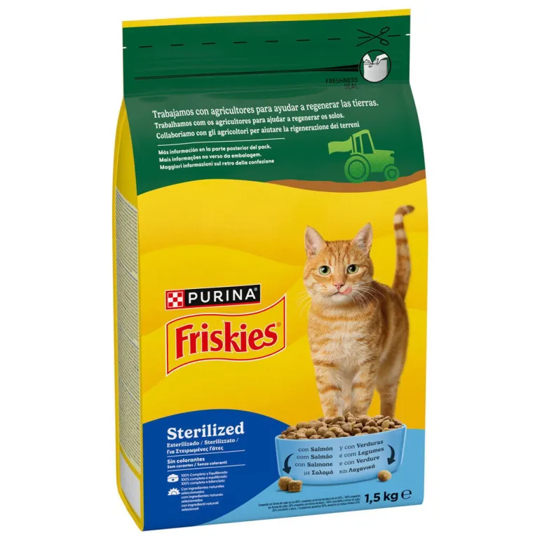 Comida Seca para Gato Esterilizado com Salmão e Legumes