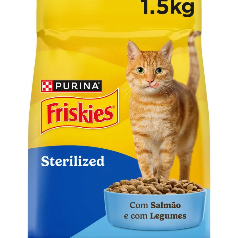 Comida Seca para Gato Esterilizado com Salmão e Legumes