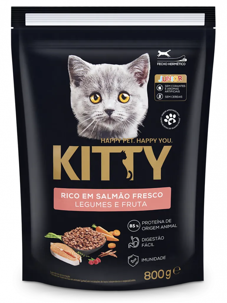 Comida Seca para Gato Júnior Carne Fresca
