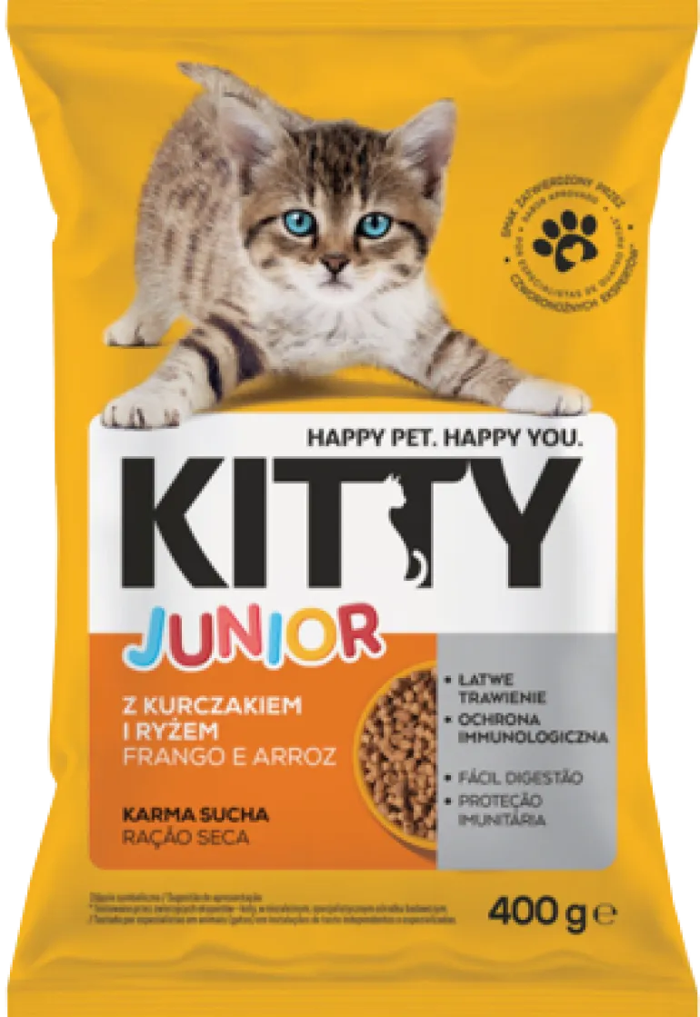 Comida Seca para Gato Júnior com Frango e Arroz