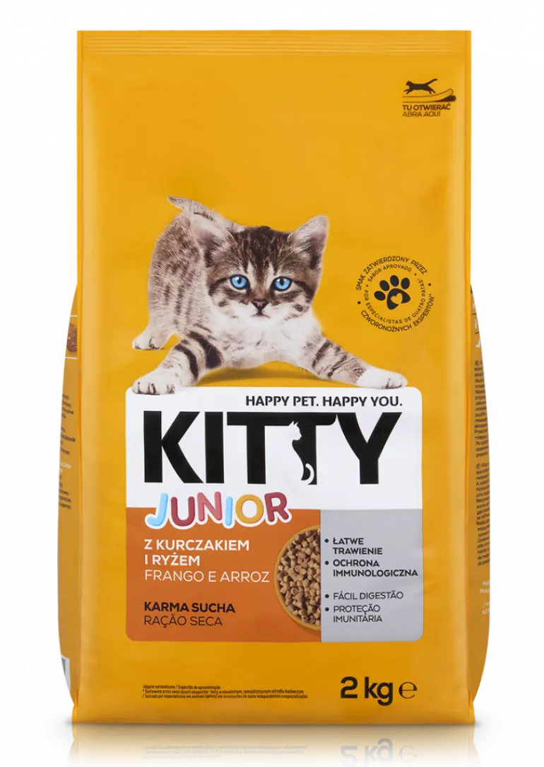 Comida Seca para Gato Júnior Frango e Arroz