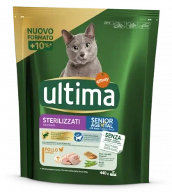 Comida Seca para Gato Sénior Esterilizado com Frango