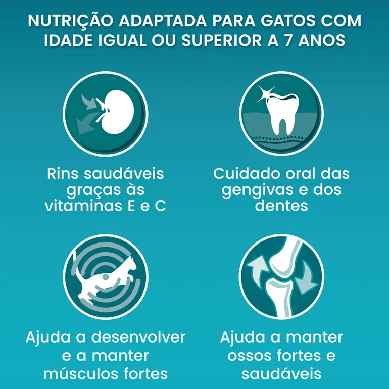 Comida Seca para Gato Vital Maturity 7+ com Salmão