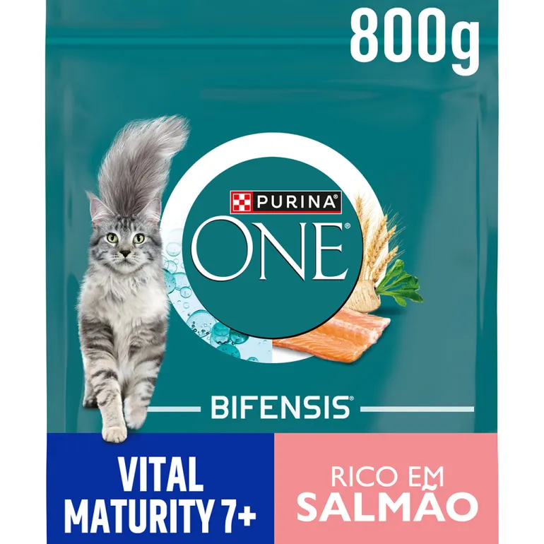 Comida Seca para Gato Vital Maturity 7+ com Salmão