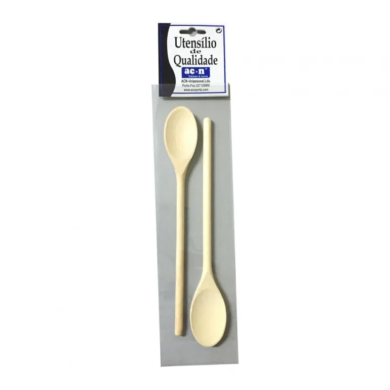 Conjunto de Colheres de Madeira 30cm
