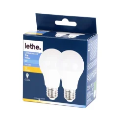 Conjunto 2 LEDS A60 7W E27 600L F Lethe