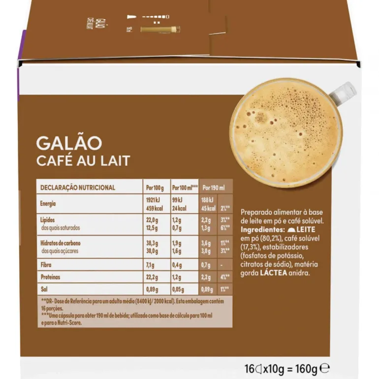 Cápsulas de Café Dolce Gusto Galão
