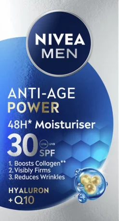 Creme de Rosto Men Anti-idade Hyluron Q10 SPF 30