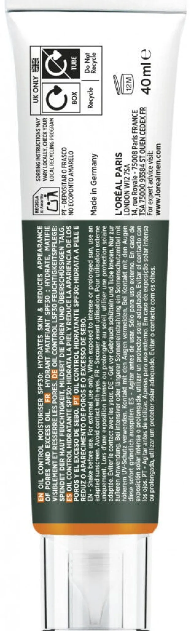 Creme de Rosto Men Expert Derma Control