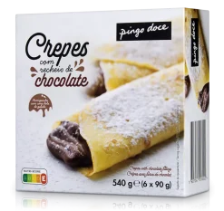 Crepes com Chocolate Congelados