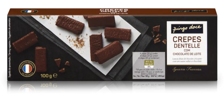 Crepes Dentelle com Chocolate de Leite