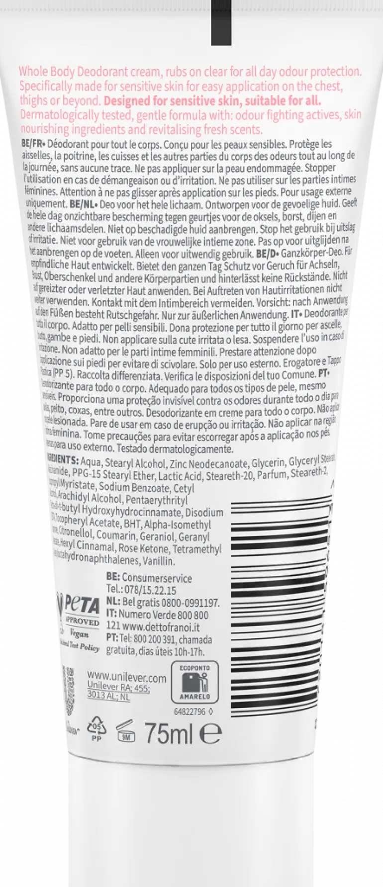 Desodorizante Creme Raspberry Rose Para Todo o Corpo
