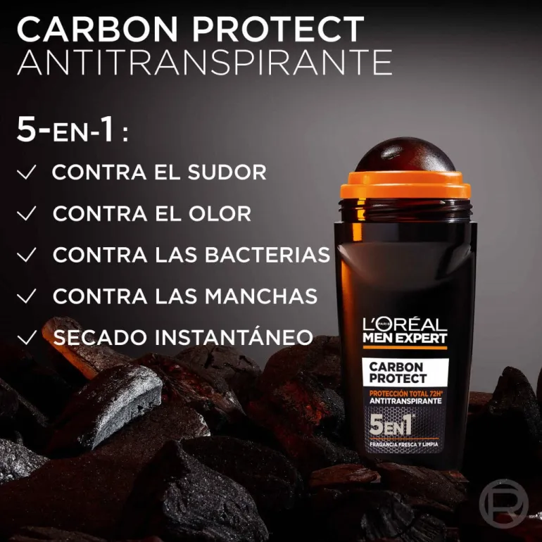 Desodorizante Roll-On Carbon Protect Men Expert