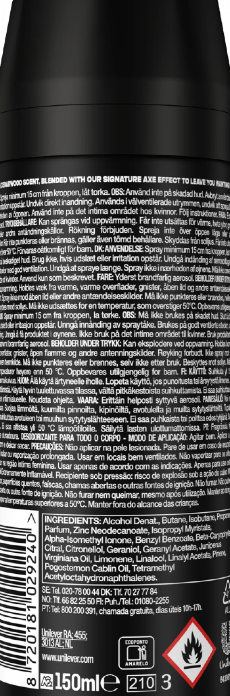 Desodorizante Spray Black