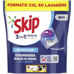 Detergente Máquina Roupa Cápsulas Active Clean