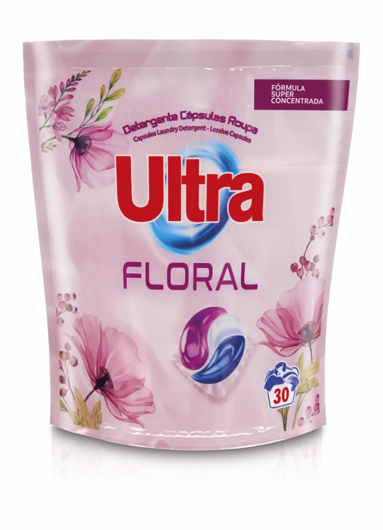 Detergente Máquina Roupa Cápsulas Floral