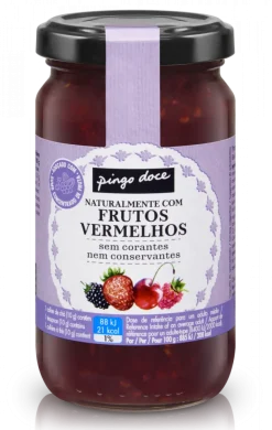 Doce de Frutos Vermelhos sem Adição de Açúcar