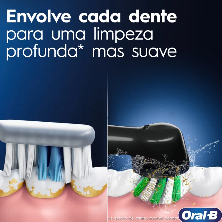 Escova de Dentes Elétrica Vitality Pro Preta