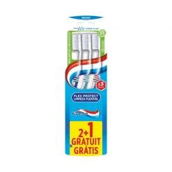 Escovas de Dentes Limpeza Flexível Médias 2+1 Grátis