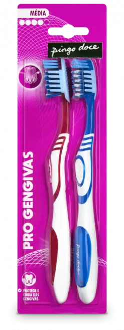 Escovas de Dentes Médias Pro Gengivas Pack 2