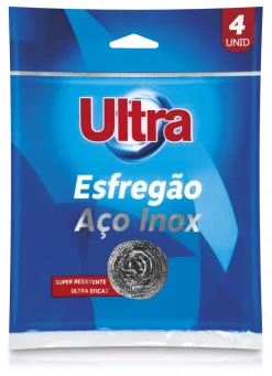 Esfregão Aço Inox 4 un