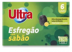 Esfregão com Sabão Perfume Limão 6un
