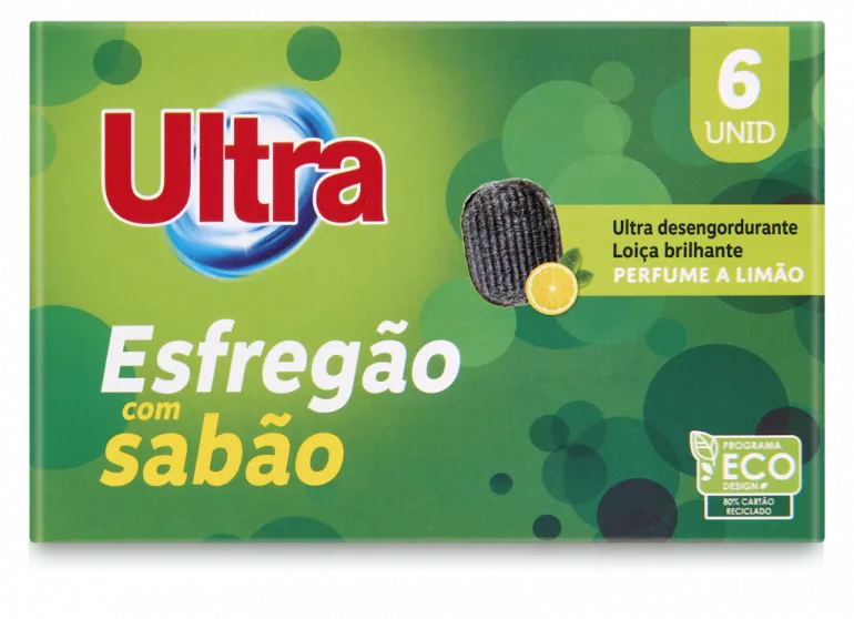 Esfregão com Sabão Perfume Limão 6un