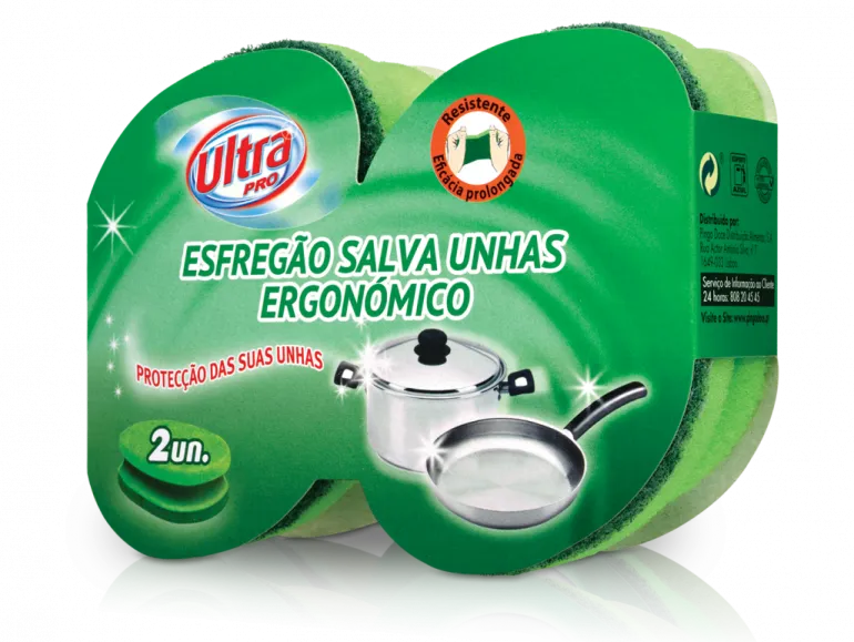 Esfregão Ergonómico Salva Unhas Verde 2un