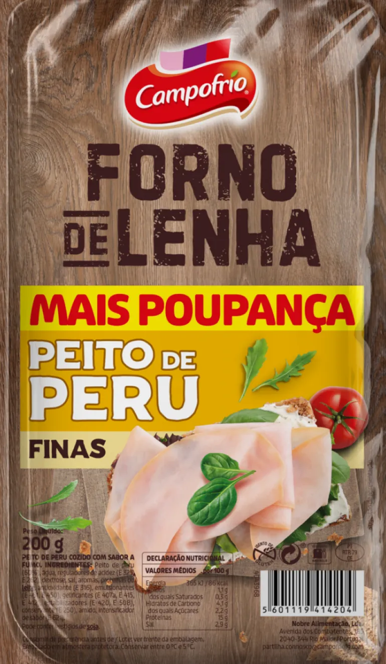 Fiambre Peito de Peru Forno a Lenha