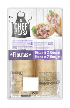Flautas de Bacon e 2 Queijos