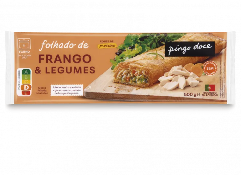 Folhado de Frango e Legumes Congelado