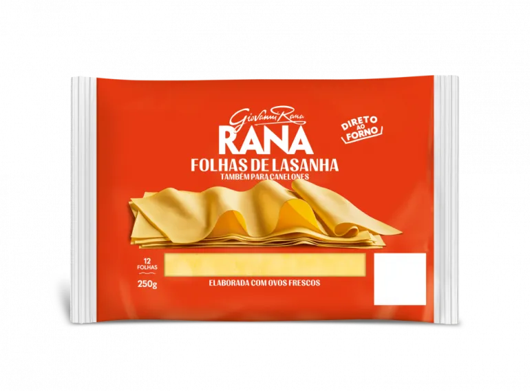Folhas de Massa Fresca para Lasanha