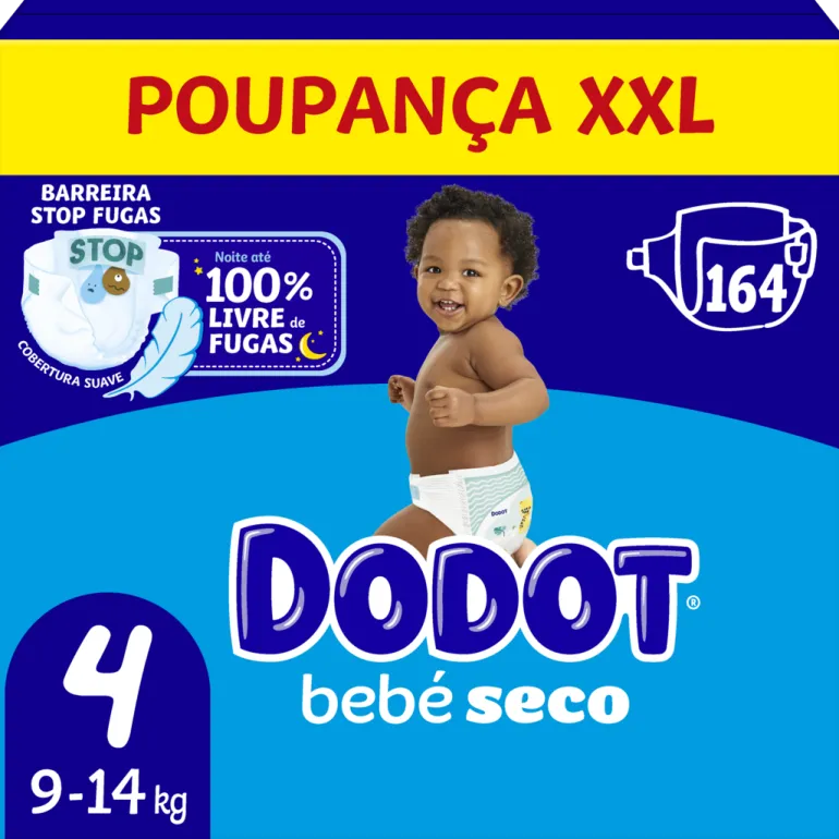 Fraldas Bebé Seco T4 9-14kg