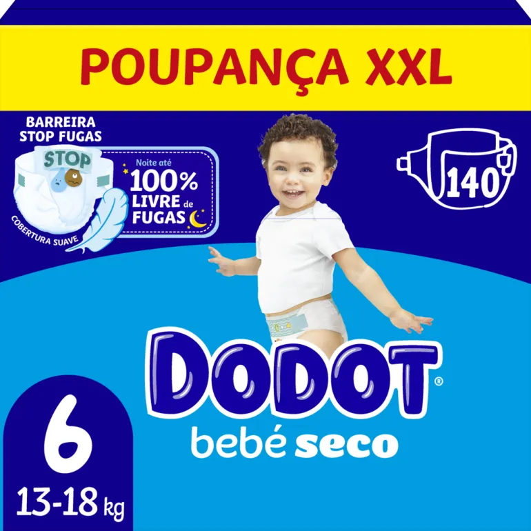 Fraldas Bebé Seco T6 13-18kg